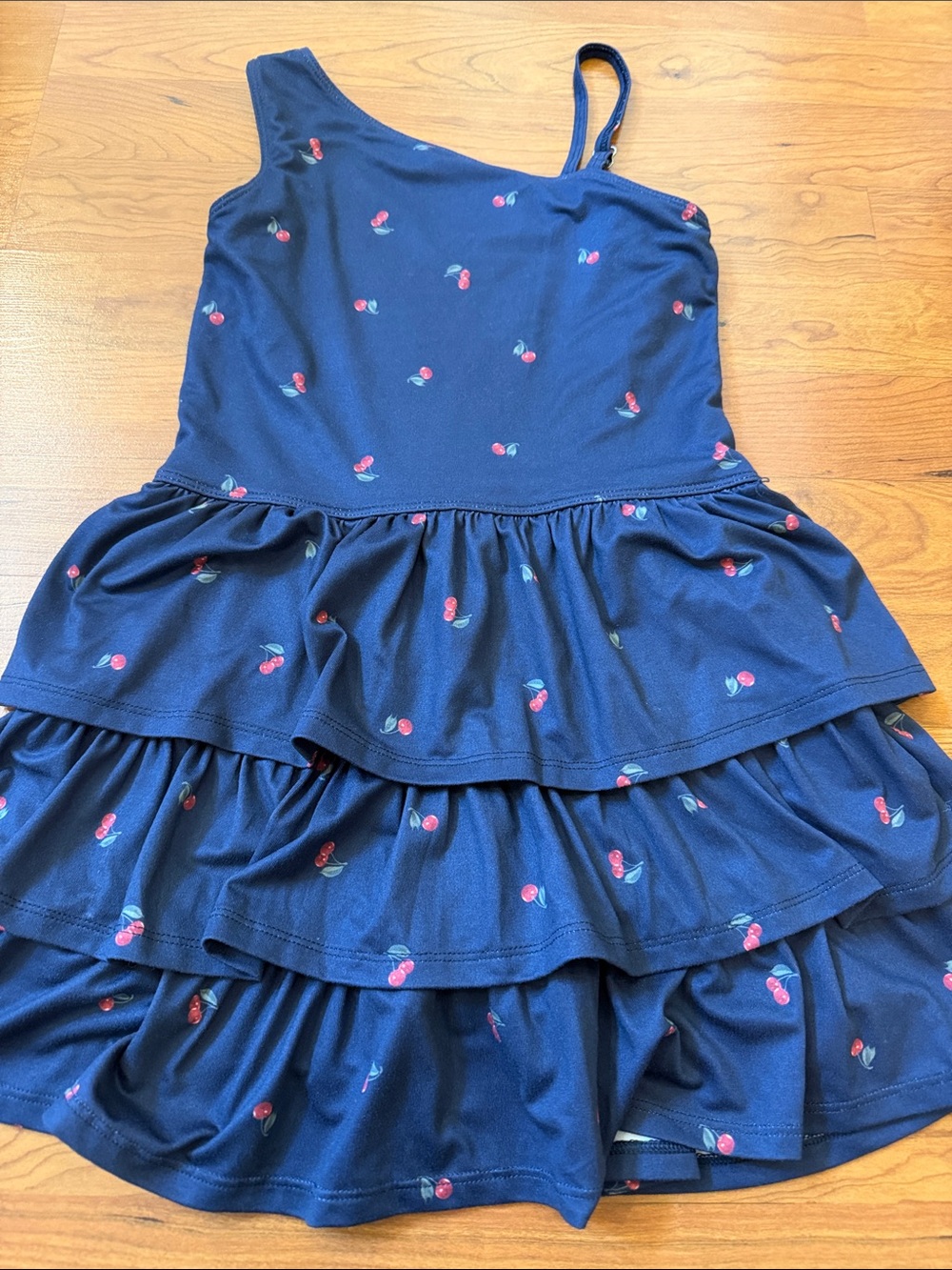 Abercrombie kids ypb asymmetrical ruffle mini dress size 7/8.